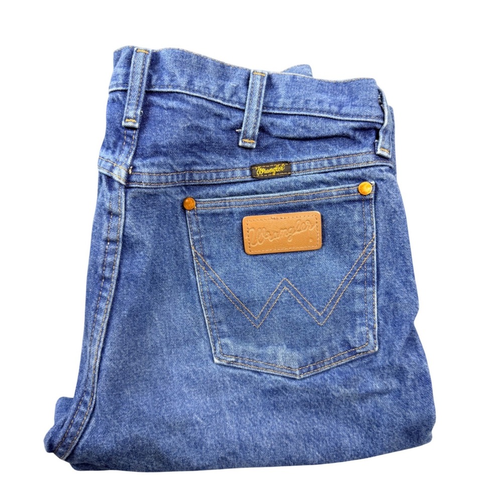 Wrangler 13MWZ Cowboy Cut Mens Blue Denim Jeans 34x34 Indigo Original Fit Pants